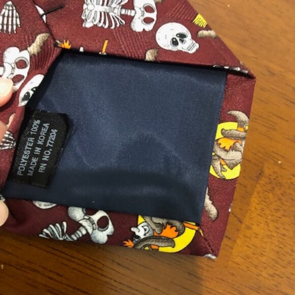 Pascal Hand Made Unisex Halloween Graphic Novelty Tie Pre-Owned - Picture 6 of 10